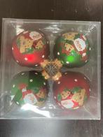 4 Kerstballen met glitter opdruk, Diversen, Kerst, Ophalen, Nieuw
