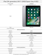 Ipad 5th gen / 128GB / A1822  Model (5th gen) 19-6, 10 inch, Gebruikt, Apple iPad, Ophalen of Verzenden