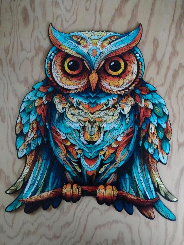 Puzzel hout in de vorm van een uil, tip voor Sint of Kerst, Kinderen en Baby's, Speelgoed | Kinderpuzzels, Zo goed als nieuw, 6 jaar of ouder