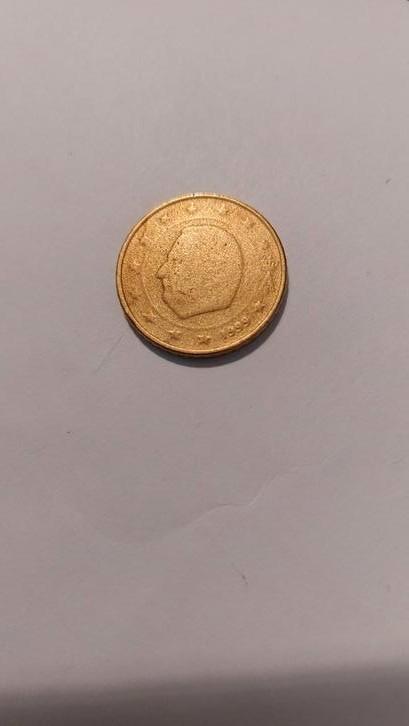 Zeldzame Belgische 1999 Muntfout 50€cent koning Albert, Postzegels en Munten, Munten | Europa | Euromunten, 50 cent, België, Ophalen of Verzenden