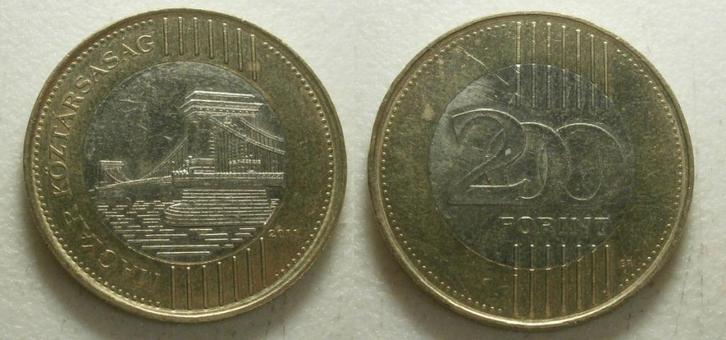 PD31256 Hongarije 200 forint 2011, Postzegels en Munten, Munten | Europa | Niet-Euromunten, Losse munt, Hongarije, Ophalen of Verzenden