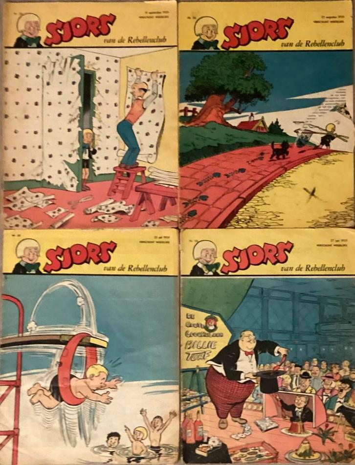 10 x Sjors van de Rebellenclub, Boeken, Stripboeken, Gelezen, Meerdere stripboeken, Ophalen of Verzenden