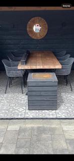 Tuintafel (zwart onderstel), Tuin en Terras, Tuinsets en Loungesets, Ophalen, Zo goed als nieuw