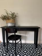 Bureautje, wandtafel, haltafel eettafel mat zwart met laatje, Huis en Inrichting, Ophalen, Zo goed als nieuw, Bureau