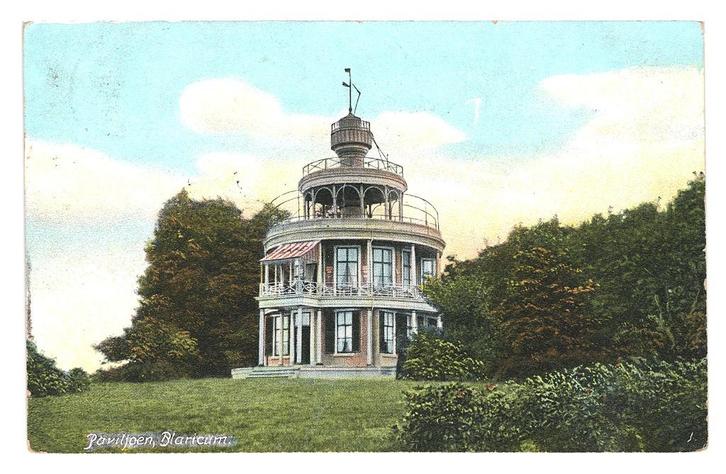 943509 Blaricum NH Paviljoen De Rotonde 1908 Gelopen m zegel, Verzamelen, Ansichtkaarten | Nederland, Gelopen, Noord-Holland, Voor 1920