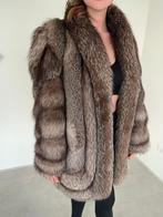 Echte bont jas real fur coat, Kleding | Dames, Maat 38/40 (M), Ophalen of Verzenden, SAGA FOX, Bruin