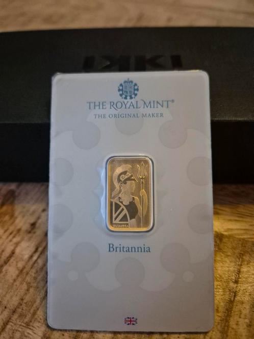 Britannia goudbaar 5 gram The Royal Mint, Postzegels en Munten, Edelmetalen en Baren, Goud, Ophalen of Verzenden