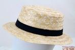 Boater strohoed maat 55, 56, 57, 58, 59 Nieuw unisex Venetië, Ophalen of Verzenden, Nieuw, 56 of 57 cm (M, 7 of 7⅛ inch), Hoed