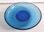 Prachtige ronde schaal blauw glas 8x37 cm, Ophalen, Zo goed als nieuw, Rond, Glas