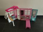 Barbiehuis inklapbaar en draagbaar, Kinderen en Baby's, Speelgoed | Poppenhuizen, Ophalen of Verzenden, Zo goed als nieuw, Poppenhuis