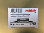 Märklin H0 / 47065 Containerwagen ‘Evergreen’ Sgnss 114, Hobby en Vrije tijd, Wisselstroom, Wagon, Ophalen of Verzenden, Zo goed als nieuw