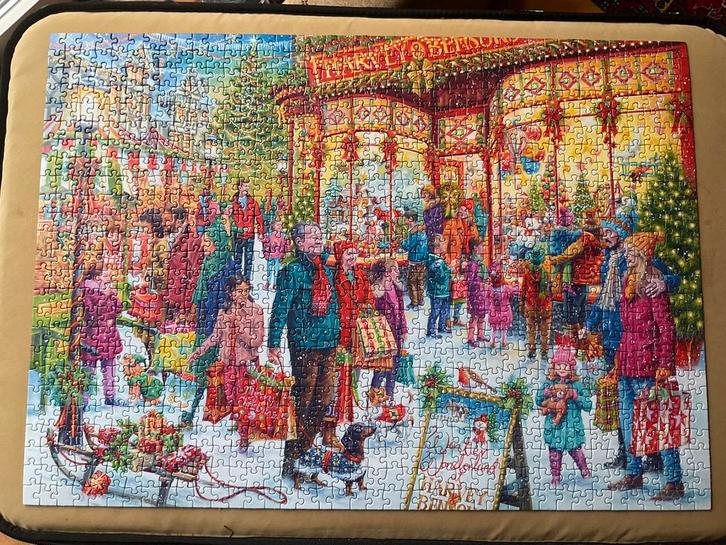 Gibsons Winterwonderland - 1000 stukjes - compleet, Hobby en Vrije tijd, Denksport en Puzzels, Zo goed als nieuw, 500 t/m 1500 stukjes