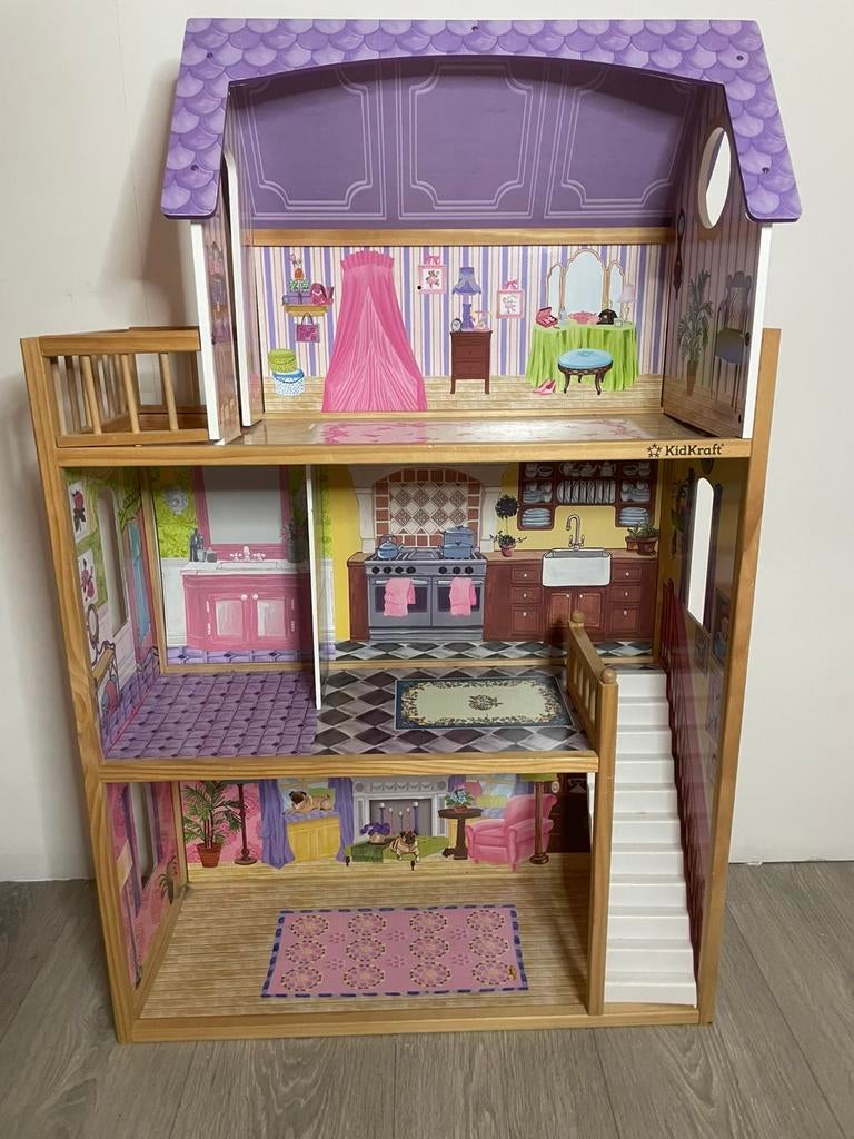 Kidkraft groot speelhuis poppenhuis, Ophalen of Verzenden, Zo goed als nieuw, Poppenhuis