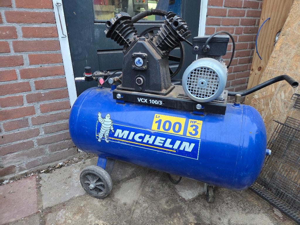 Michelin VCX 100/3 Compressor - 100 Liter - 3PK - 230V Stil, Doe-het-zelf en Verbouw, Compressors, Gebruikt, 6 tot 10 bar, 100 liter of meer