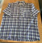 Collobello heren blouse maat L 41/42 geblokt korte mouw, Ophalen of Verzenden, Zo goed als nieuw, Blauw, Halswijdte 41/42 (L)