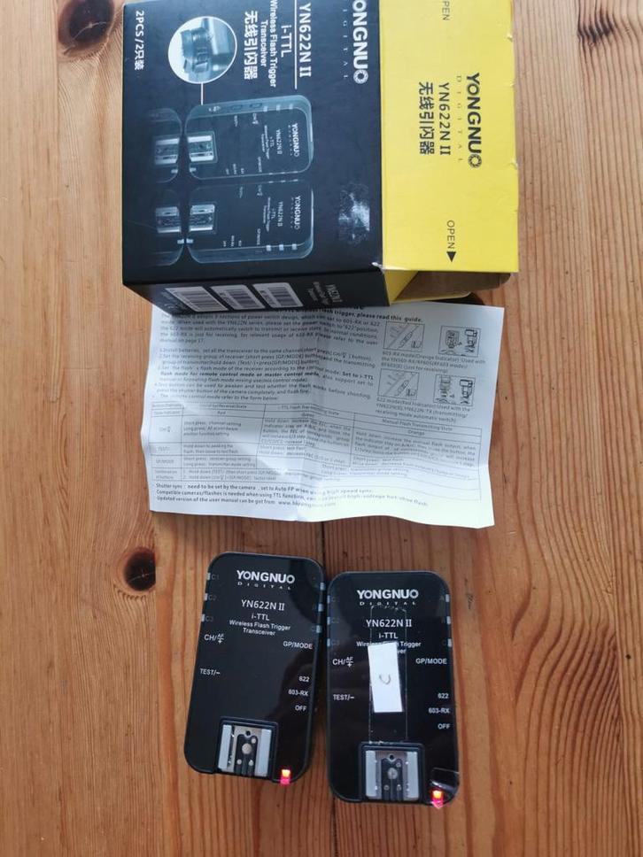 Yongnuo YN622N II Trigger Set voor Nikon, Audio, Tv en Foto, Fotografie | Fotostudio en Toebehoren, Gebruikt, Verzenden
