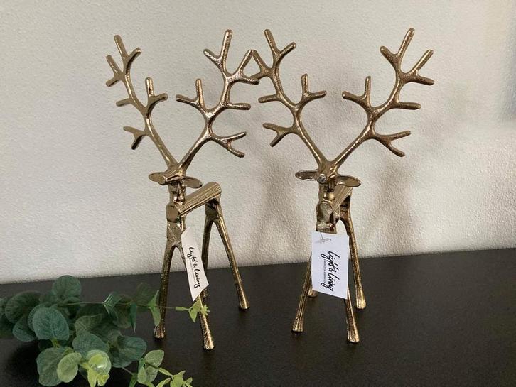 Light & Living decoratie Hert goud Nieuw!, Huis en Inrichting, Woonaccessoires | Overige, Nieuw, Ophalen of Verzenden