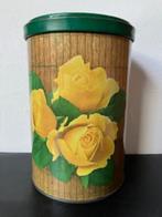Tomado - vintage opbergblik met gele rozen jaren '70, Verzenden, Gebruikt, Overige, Overige merken