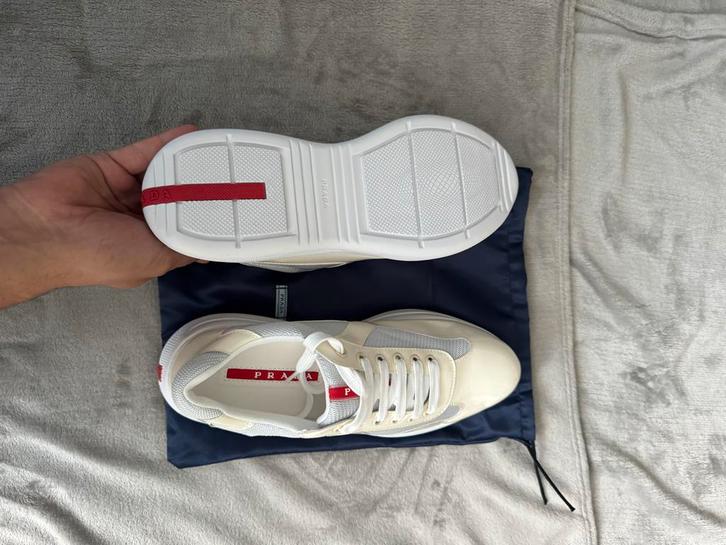 Prada Cup sneakers – wit/beige – maat 45, Kleding | Heren, Schoenen, Nieuw, Sneakers of Gympen, Wit, Ophalen of Verzenden