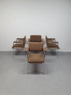 Eetkamerstoelen (4). Vintage wollen stoel met buisframe., Ophalen