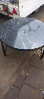 Salon tafel met marmerlook blad, Gebruikt, 100 tot 150 cm, Minder dan 50 cm, Rechthoekig