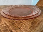 3 diepe borden Swirl roze persglas rosaline, Ophalen of Verzenden