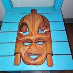 Houten Masai Mare masker uit Kenia met kraaltjes, Antiek en Kunst, Ophalen