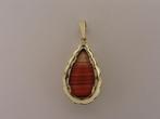 Gouden hanger met streepagaat                            G32, Gebruikt, ., Ophalen of Verzenden, .