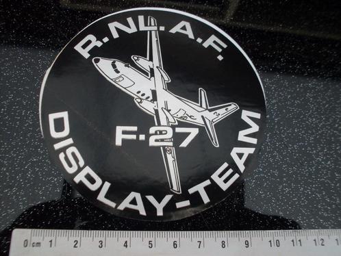 sticker rnlaf display-team F-27 logo leger KLu embleem, Verzamelen, Stickers, Zo goed als nieuw, Bedrijf of Vereniging, Verzenden