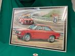 Alfa Romeo Giulia Bertone poster in lijst, Rens Biesma, Ophalen of Verzenden, Zo goed als nieuw, Auto's