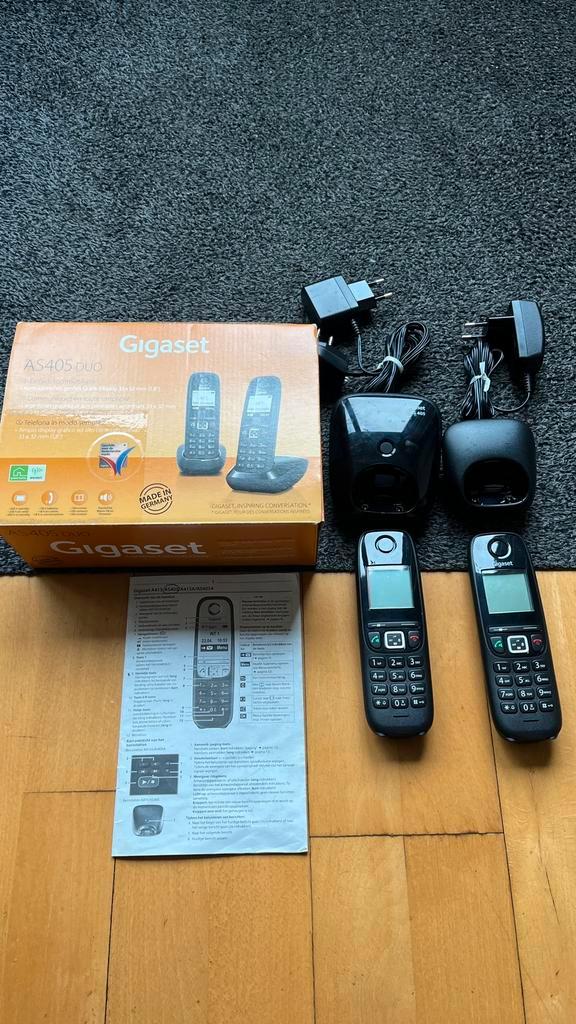 Gigaset AS405 DUO huis telefoon, Telecommunicatie, Vaste telefoons | Handsets en Draadloos, 2 handsets, Ophalen