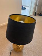 Lamp met lampenkap goud, Ophalen of Verzenden, Zo goed als nieuw, Rond