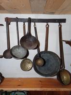 Collectie antiek keukengerei incl. ophanging ., Antiek en Kunst, Ophalen of Verzenden