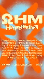 Ohm herfstfestival 2025 2 tickets, Tickets en Kaartjes, Concerten | House, Techno en Trance, Drie personen of meer, November
