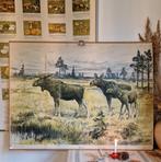 Antieke Zweedse Schoolplaat Eland, 1927 Nils Tirén, Ophalen, Natuur en Biologie