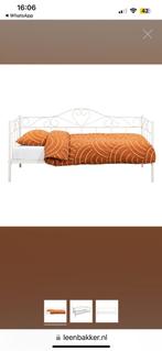 Bedbank Aimee - wit - 90x200 cm, Huis en Inrichting, Slaapkamer | Bedden, 90 cm, Ophalen of Verzenden, Eenpersoons, Metaal