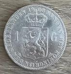 1 gulden 1908 Wilhelmina, Postzegels en Munten, Munten | Nederland, Ophalen, 1 gulden, Zilver, Koningin Wilhelmina