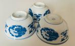 3 Chinese schalen met vis/karper, Huis en Inrichting, Ophalen of Verzenden, Overige stijlen, Aardewerk, Schaal of Schalen