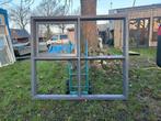 3 stuks! Kunststof Kozijn met Dubbel Glas en Uitzetraam, Kunststof, Gebruikt, Overige typen, 200 tot 215 cm