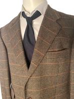 Ermenegildo Zegna Bruin met Oranje Streep Checkered Colbert, Kleding | Heren, Ophalen of Verzenden, Zo goed als nieuw, Maat 52/54 (L)