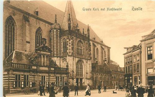 (388-069-017) Zwolle Groote Kerk met Hoofdwacht, Verzamelen, Ansichtkaarten | Nederland, Overijssel, Verzenden