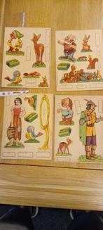 4 kartonnen kaarten aankleedpoppetjes Disney 1937, Ophalen of Verzenden, Opgezet dier