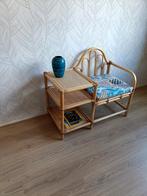 Vintage rotan telefoonbankje , halbankje, Antiek en Kunst, Antiek | Meubels | Stoelen en Banken, Ophalen