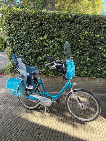 Mamafiets Gazelle Bloom (incl. voorzitje met windscherm) beschikbaar voor biedingen