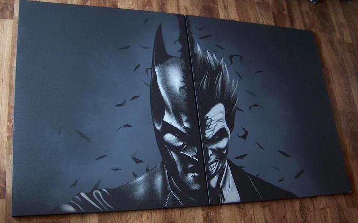 Batman / Joker graveerafbeelding ... Staalgravering, Antiek en Kunst, Kunst | Schilderijen | Modern, Verzenden