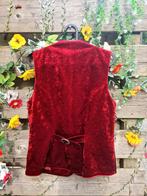 Unieke vintage gothic fluweel rode gilet top, Kleding | Dames, Ophalen of Verzenden, Zo goed als nieuw, Maat 36 (S), Rood