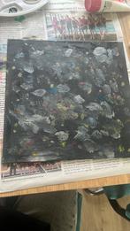 Schilderij: het leven is zo zwart nog niet, Antiek en Kunst, Kunst | Schilderijen | Klassiek, Ophalen of Verzenden