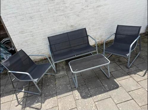Tuinset 4-delig, Tuin en Terras, Tuinsets en Loungesets, Gebruikt, Tuinset, Overige materialen, 4 zitplaatsen, Bank, Bijzettafel