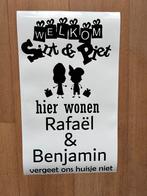 Statische raamfolie sinterklaas hier wonen, Diversen, Sinterklaas, Ophalen of Verzenden