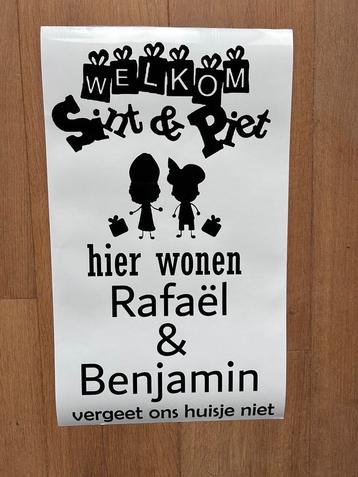 Statische raamfolie sinterklaas hier wonen beschikbaar voor biedingen